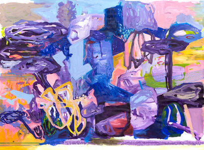 Train to casablanca I - a Paint Artowrk by Daniela Kammerer